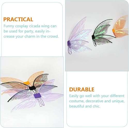 Miniatura 7 de Alipis Disfraz de alas de Cicada con alas de hada ropa decorativa para niñas cosplay