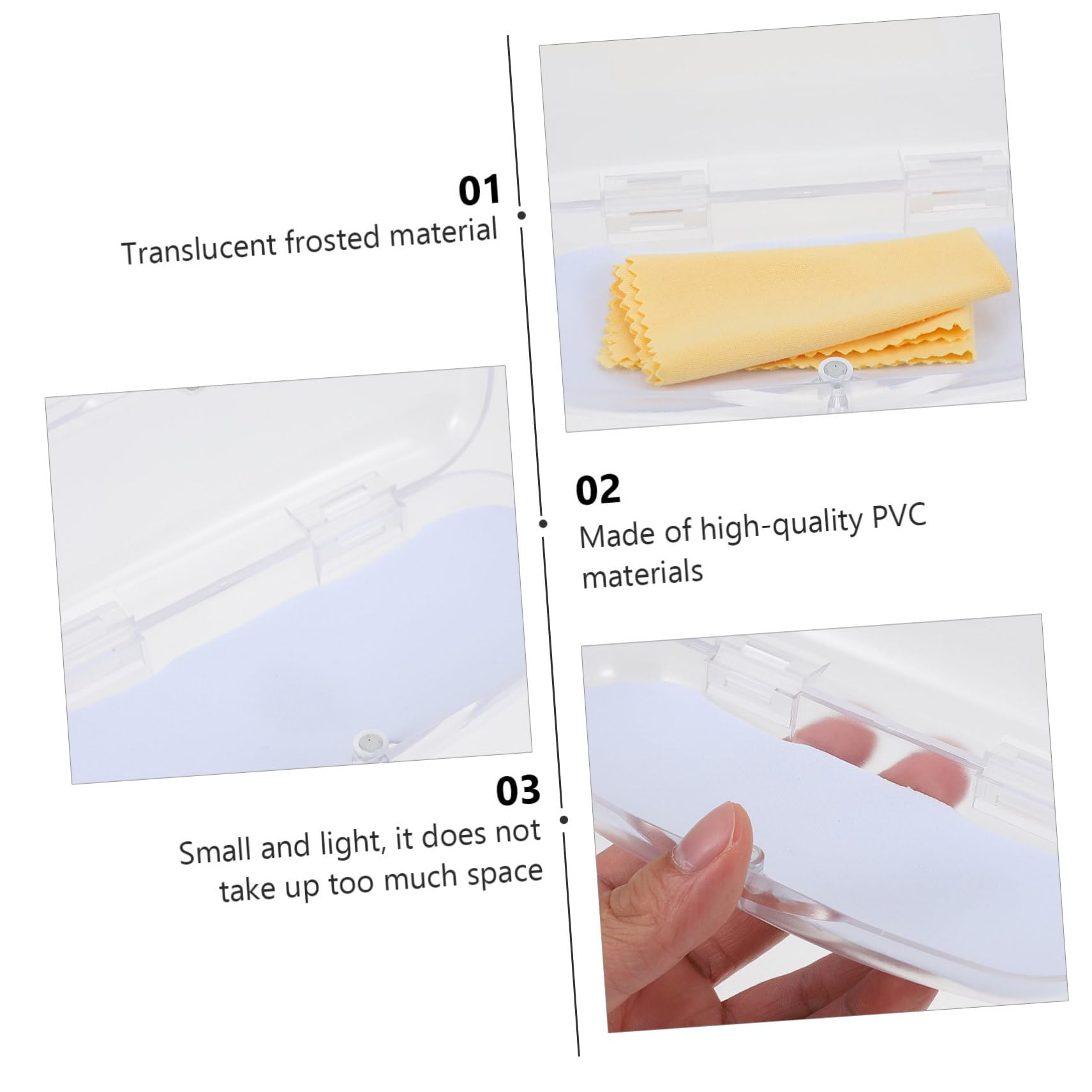 Homoyoyo 6piezas Estuche De Gafas Transparente Protector De Lentes Portátil y Resistente Para Gafas y Ópticas Almacenamiento y Seguro