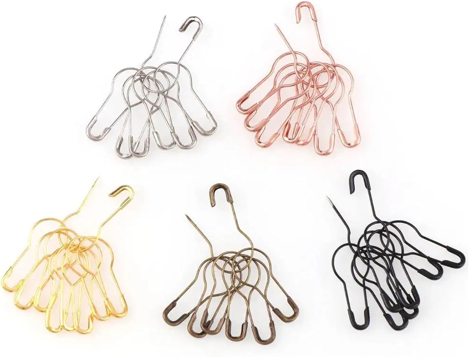 Stitch Markers for Crocheting 1800 Pcs Safety Pins Creative Gourd Shape Metal Clips Marker Hangtag DIY Sewing Tools Crafts Knitting Accessories(Mix)