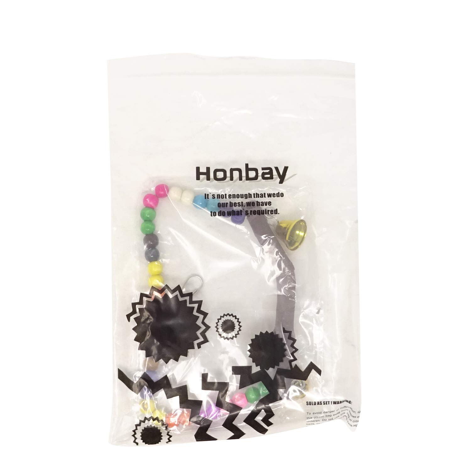 Honbay Wooden Bird Swing Perch Parrot Hanging Toy for Small Sized Birds - image 7