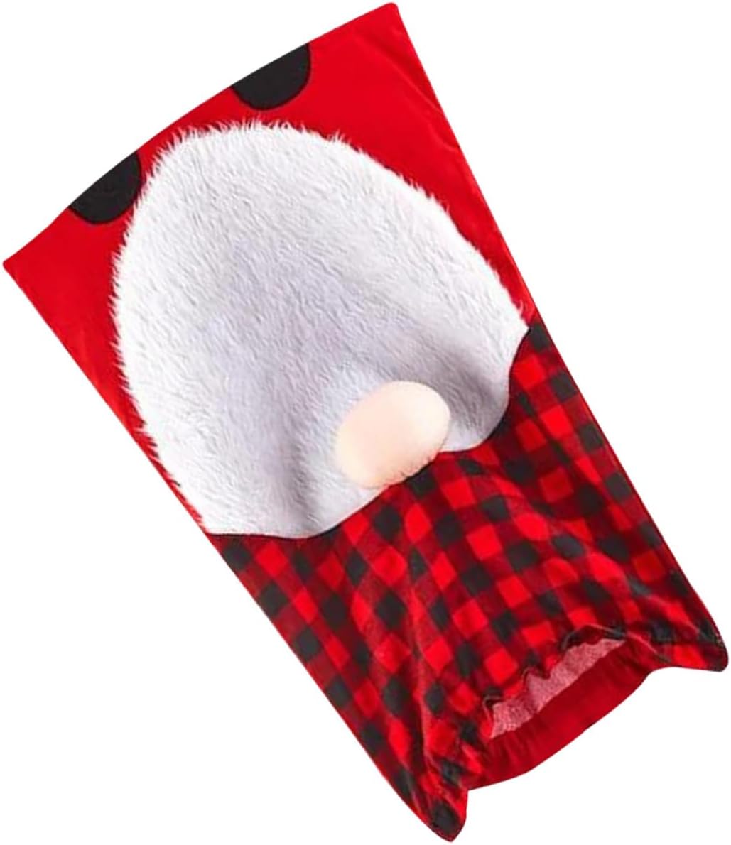 Large Capacity Xmas Drawstring Bag Versatile Holiday Pouch for Party Favors Candy and Chocolates Santa Claus Bag for Christmas Celebrations