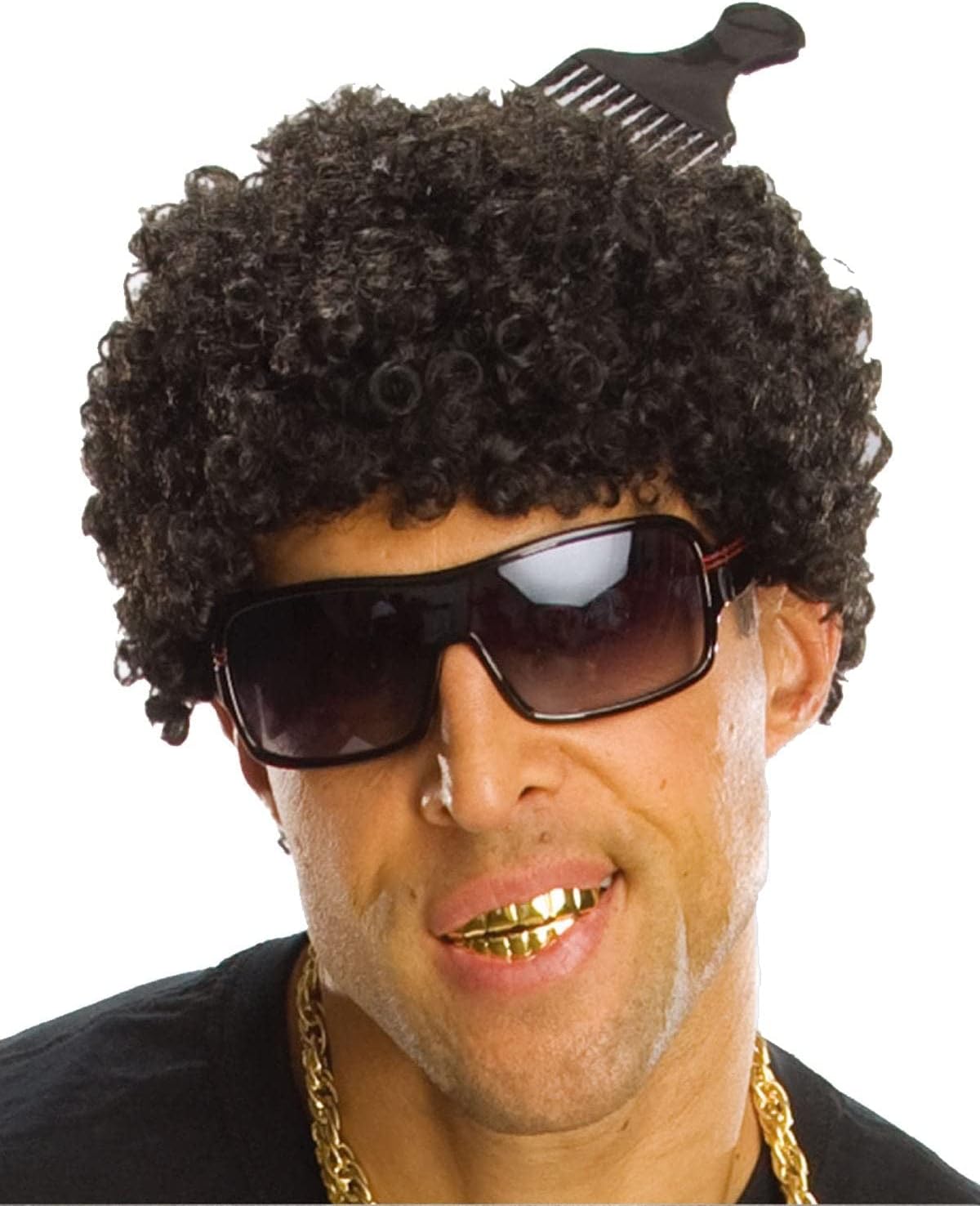 Rubies Afro Black Wig for Adults, Men's No Size