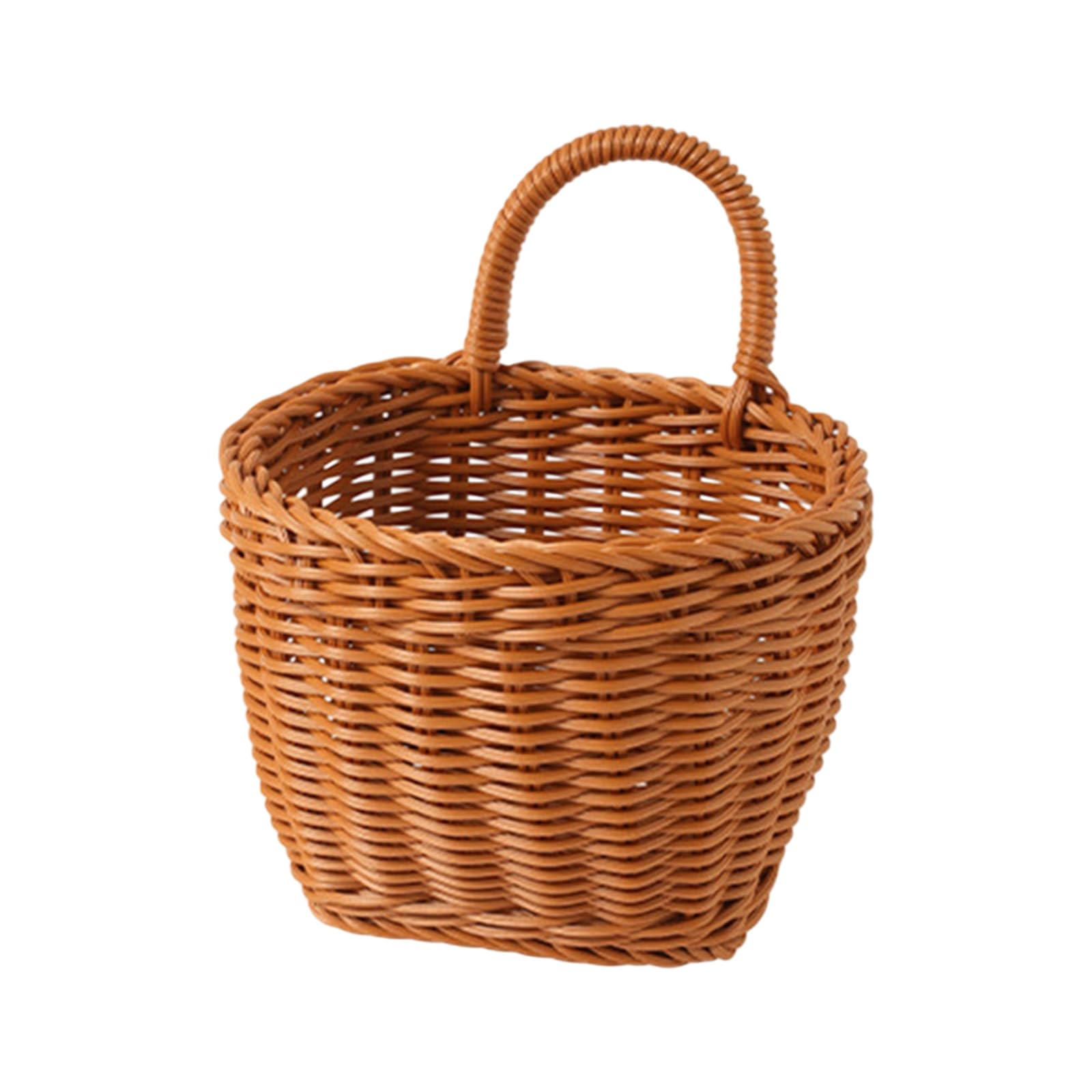 TQUXNGA Sturdy Imitation Rattan Wall Basket for Home Offices Organization and Decoration Kitchen Planner Basket