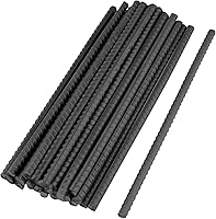 SHEUTSAN 30 Pack 12 Inch Black Steel Rebar Stakes - Heavy Duty Rust-Resistant Ground Anchors for Concrete Forming, Tents, Gardening