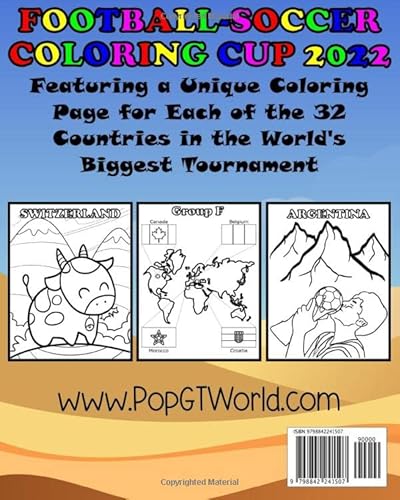 Football-Soccer Coloring Cup 2022: Featuring all Countries in the World's Biggest Tournament (Football - Soccer Coloring Books)