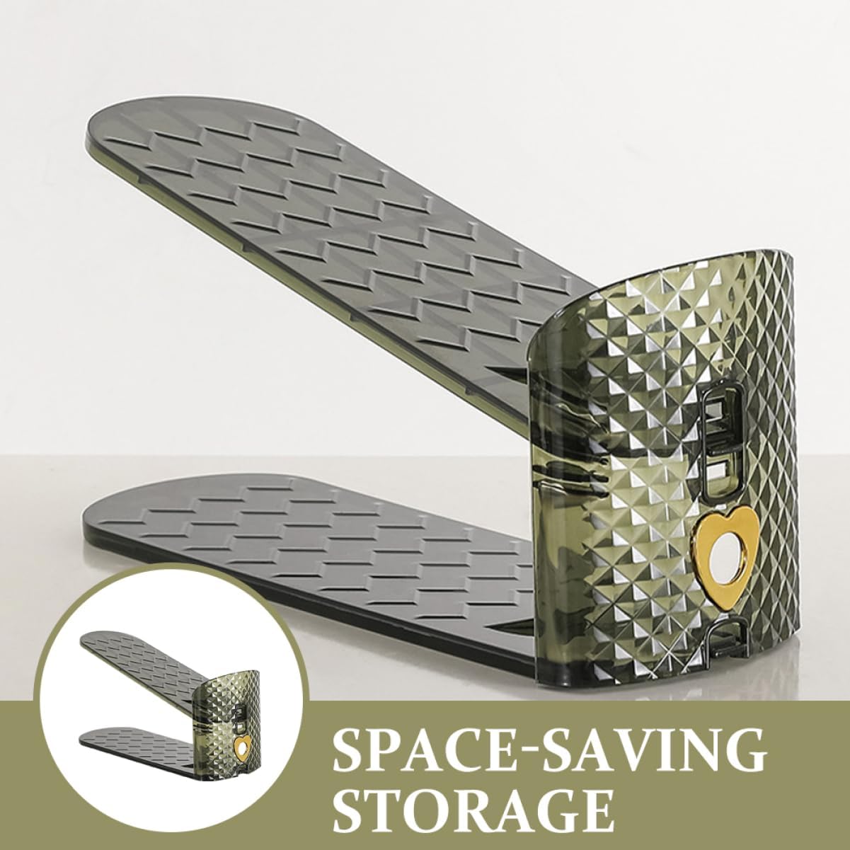 PRETYZOOM 2pcs Shoe Storage Rack Organizer for Closet Space-Saving Design Base for High Heels Sneakers and Slippers