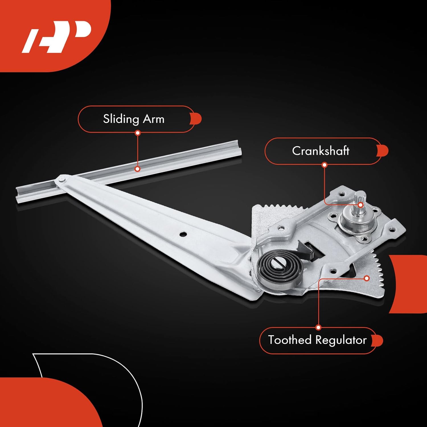A-Premium Manual Window Regulator Rear Driver Side Compatible with Toyota Tacoma 2001 2002 2003 2004