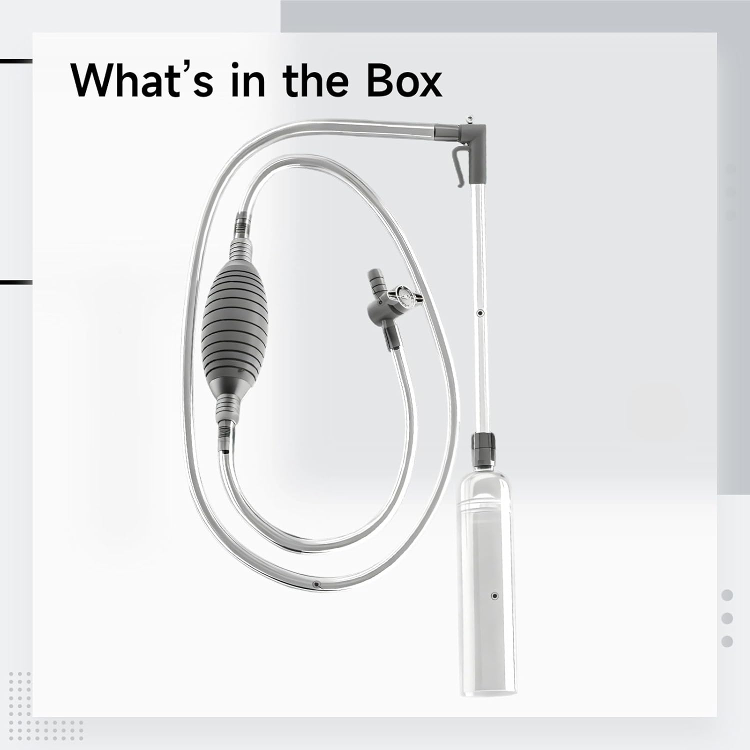 3.0M Fish Tank Water Changer, Aquarium Vacuum Gravel Cleaner, Flow Regulator, Extendable Siphon with Duckbill Suction Head, Fixed Clip, Filter Screen Grid for Cleaning