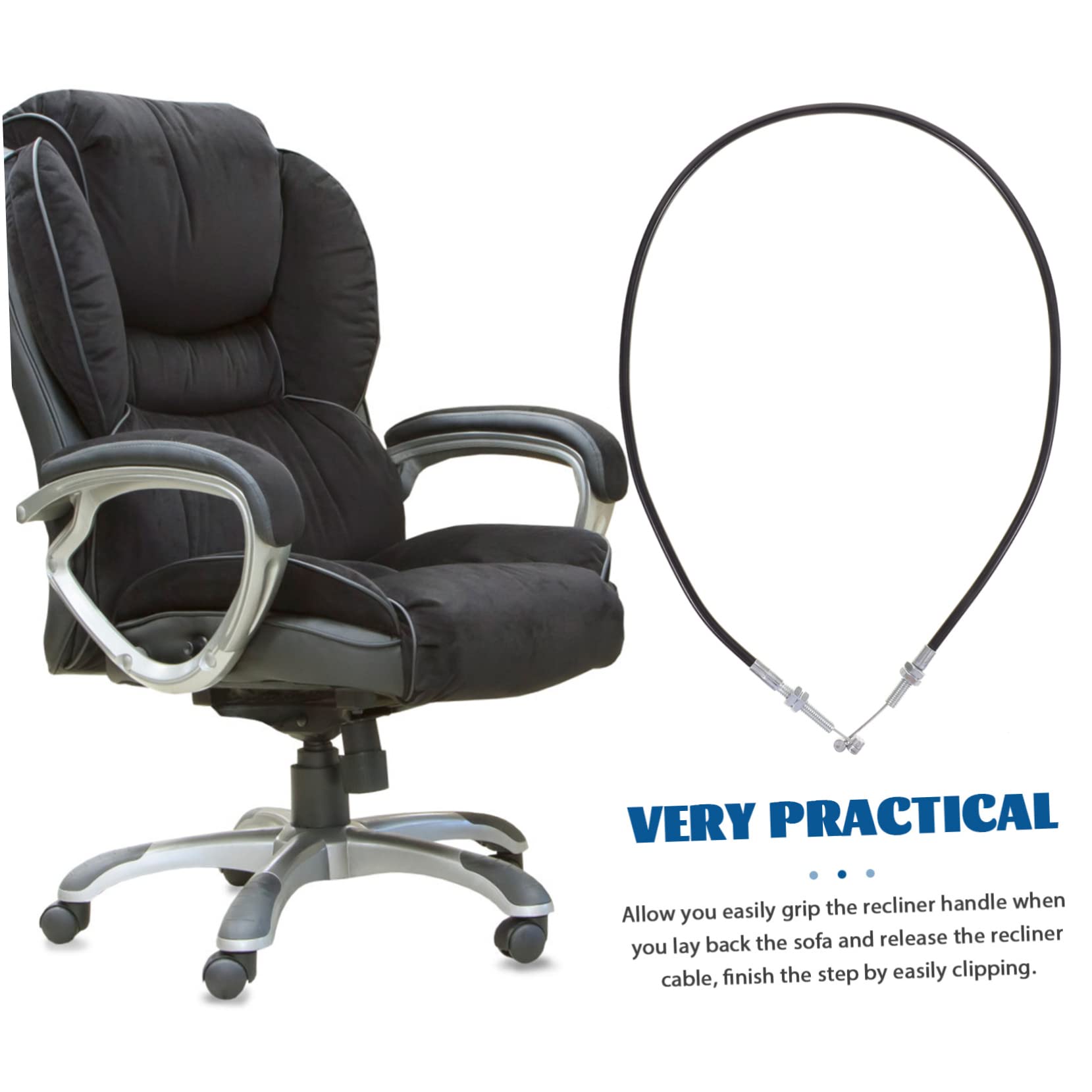 FRCOLOR Barber Chair Hydraulic Base Replacement Parts Pull Handle and Release Cable for Salon Chairs Easy to Install Fits Brands