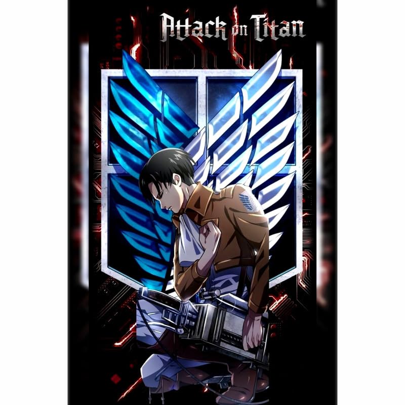 Image of POSTER WALLAH Attack On Titan Anime Poster for Home Office and Student Room Wall | Aesthetic Poster | Wall Decor ATCKONTTN15 (18X12 inch)