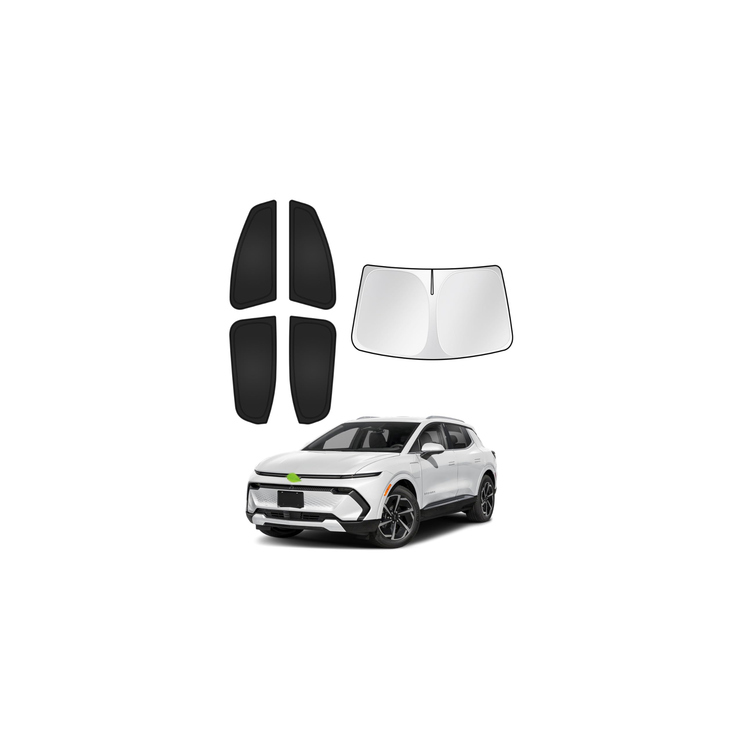 Canvcle Window Shades for 2024-2025 2026 Chevrolet/Chevy Equinox EV Accessories Windshield Sun Shade Side Rear Window Covers Sunshade Sun Shield Privacy Protection for Camping Keep Car Cool Black 5PCS
