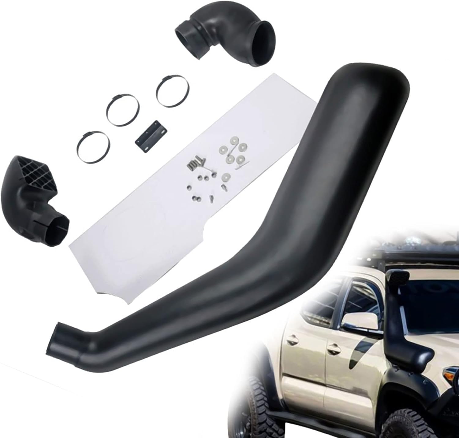 Front Right Snorkel Kit, for 2016-2021 Toyota Tacoma With 3.5L V6 Engine Model（Only）, Black Car Snorkel Kit Assembly Compatible
