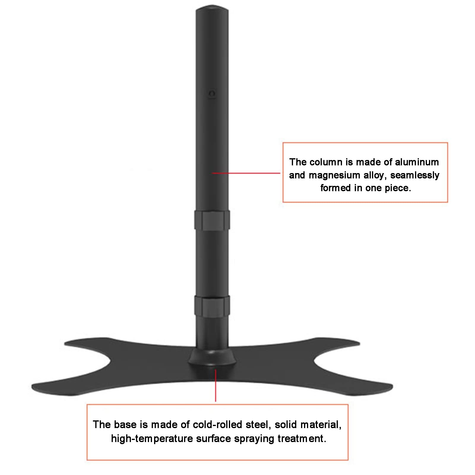 Supporto Doppio per TV da 17-27 Pollici, Supporto da Scrivania Autoportante per 2 Monitor, Altezza Regolabile, Massimo 100X100 Mm