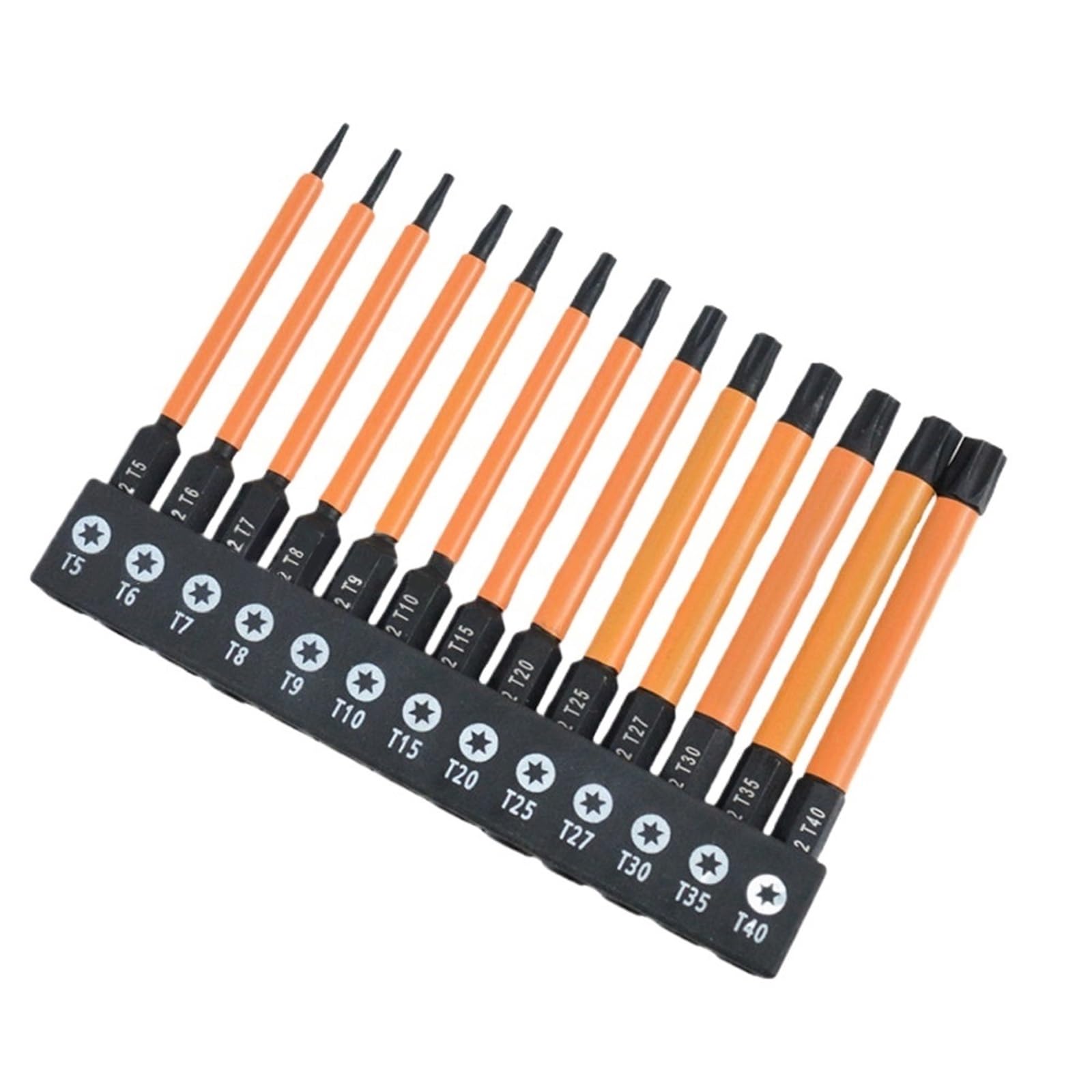 Eretyret 75Mm 13Pcs/Set Hex Head Allen Wrench Drill Bit Set 100Mm 150Mm Hex-Shank Steel Screwdriver Bits Metric Magnetic Easy To Carry(75Mm)