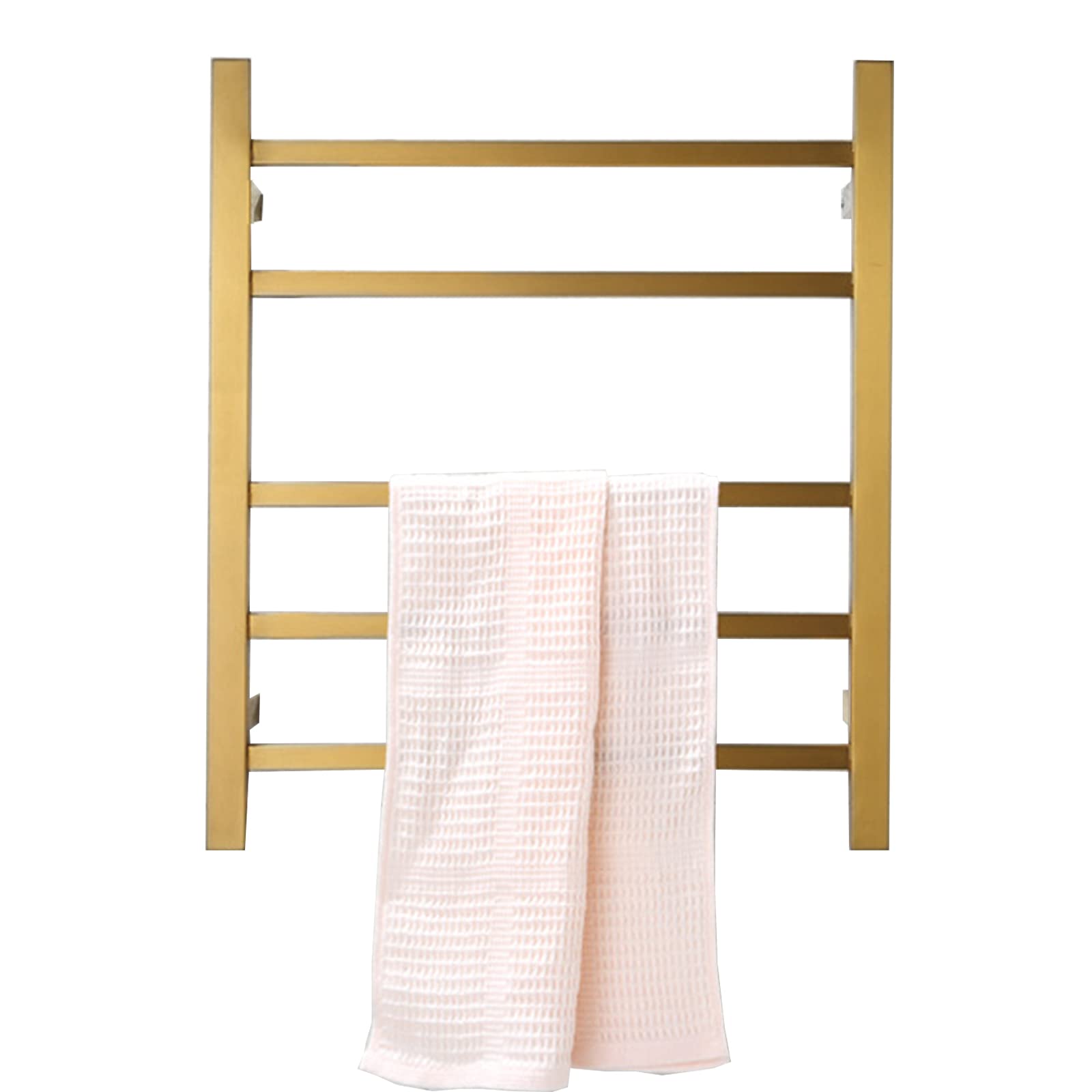 Porte-serviettes chauffant en acier inoxydable 304 poli avec 10 barres 88W