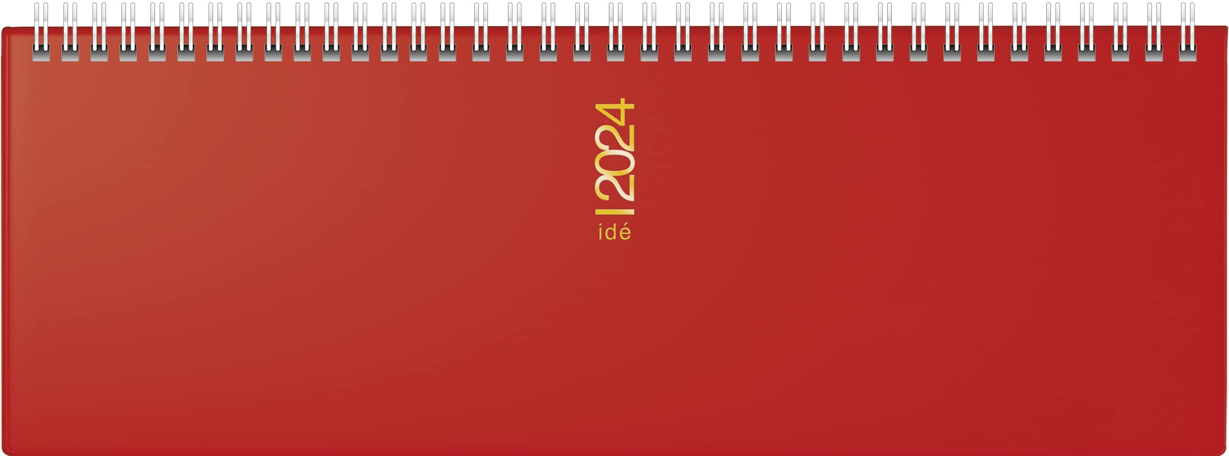 rido/idé Weekly calendar model ac-weekly landscape diary 2024, 2 pages = 1 week, sheet size 30.7 x 10.5 cm, red
