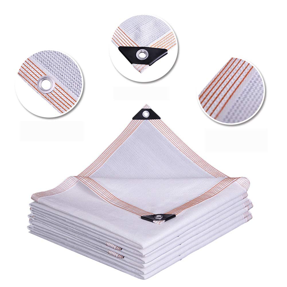 Toile d'ombrage blanche 3x12m de protection solaire et vent pour patio