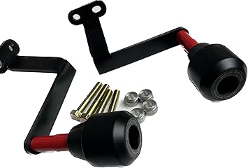 RoadRash Kawasaki Ninja 300 Frame sliders Crash Guard Protector Kit Red insert