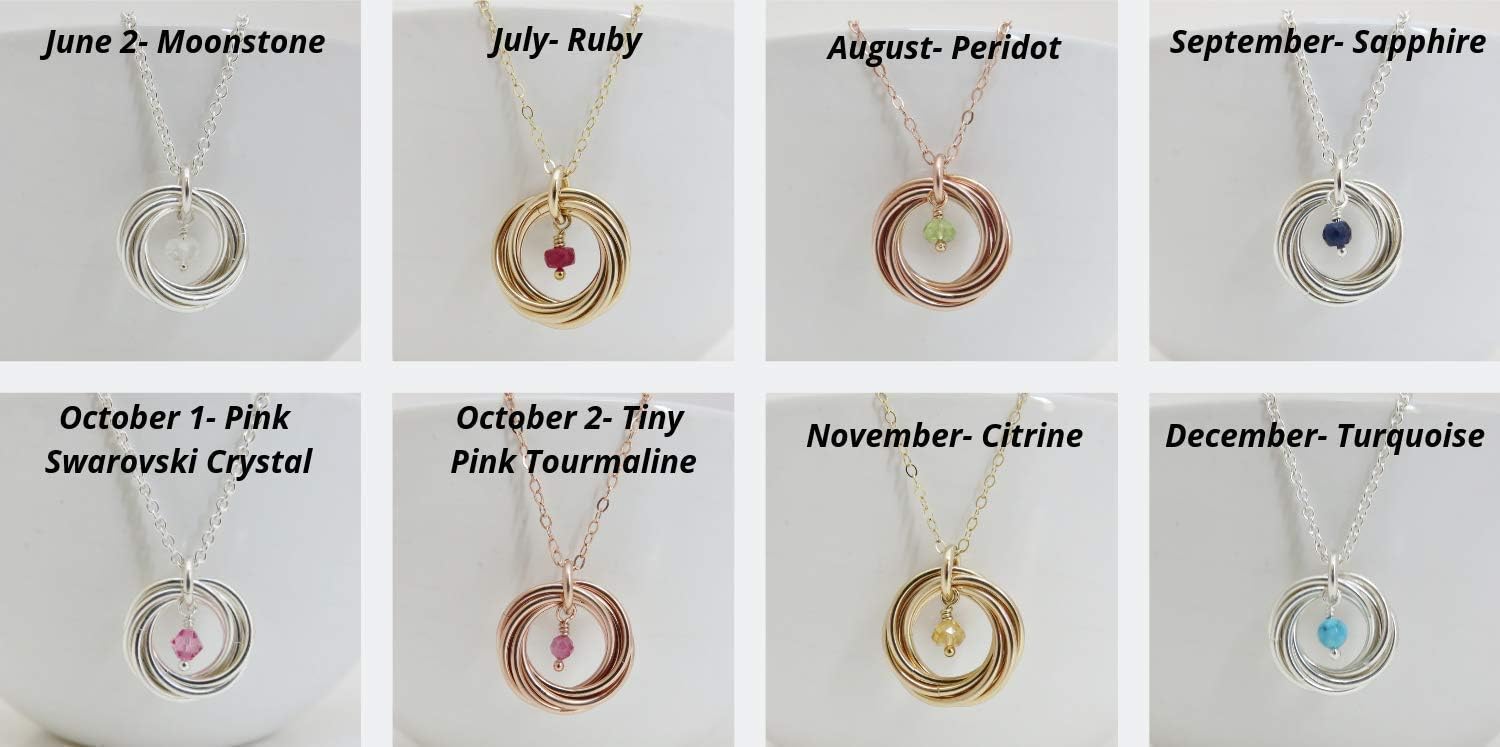 40th Birthday Gifts for Women | Sterling Silver Birthstone Necklace | 40th Birthday Gifts - Image 6