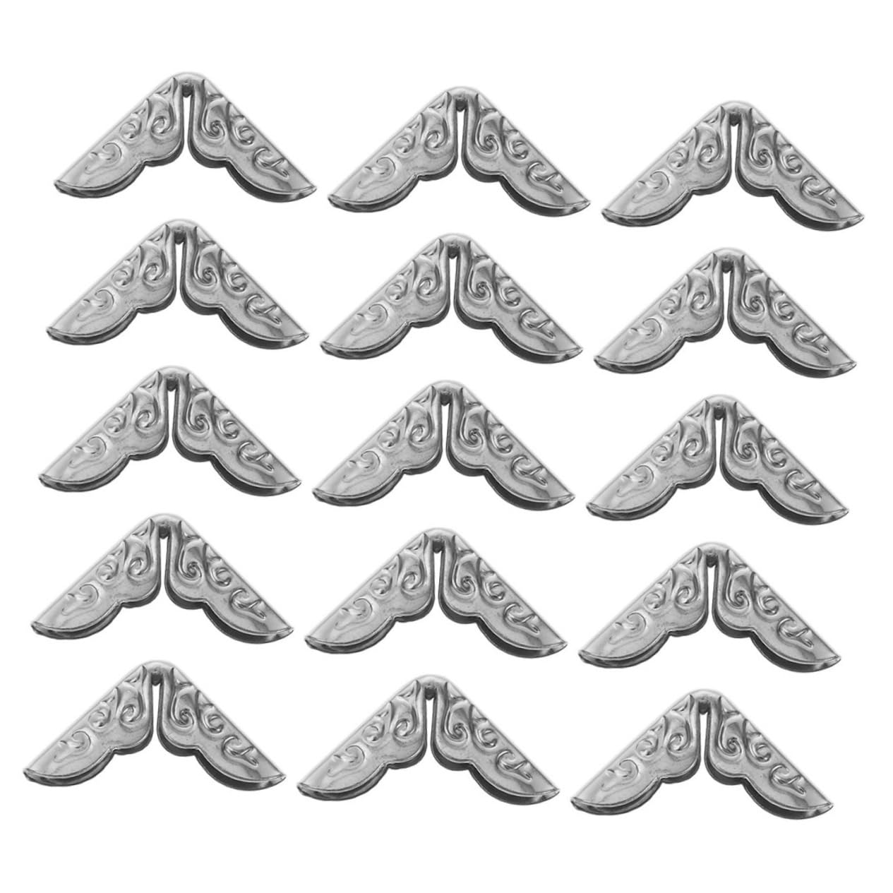 Gogogmee 40pcs Vintage Metal Book Corners Protectors for Albums Decorative Edge Covers for Notebooks Scrapbooking and Menus Durable Lightweight Antique Style Corner Protectors