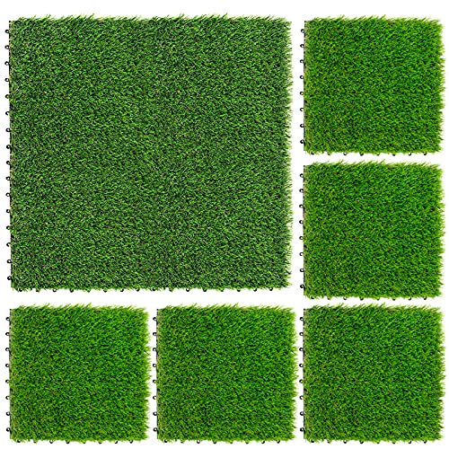 NQN 9 Pack Upgraded Artificial Grass Turf Tile (1.58" Pile Height/1.1" Grass Height) by NQN - Used condition - US$20.69