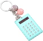 Mini Calculator,ASHATA 8-Digit Pocket Calculator Portable Calculator, Battery-Operated Calculator Pocket Calculator with Keychain for Children, Friends, 4-Color Colleagues (Green)