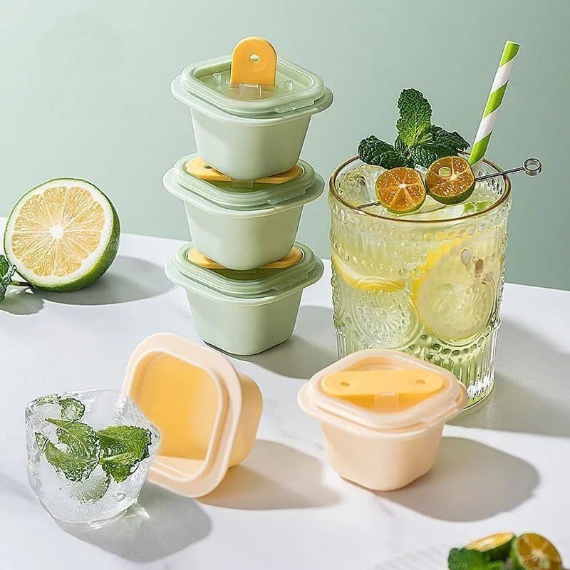 3 pcs Ice Cream Popsicle Maker with Popsicle Sticks Frozen Pop Easy Release Tray for Homemade Freezer Snacks Chilled Whiskey Cocktails (Pack of 1)