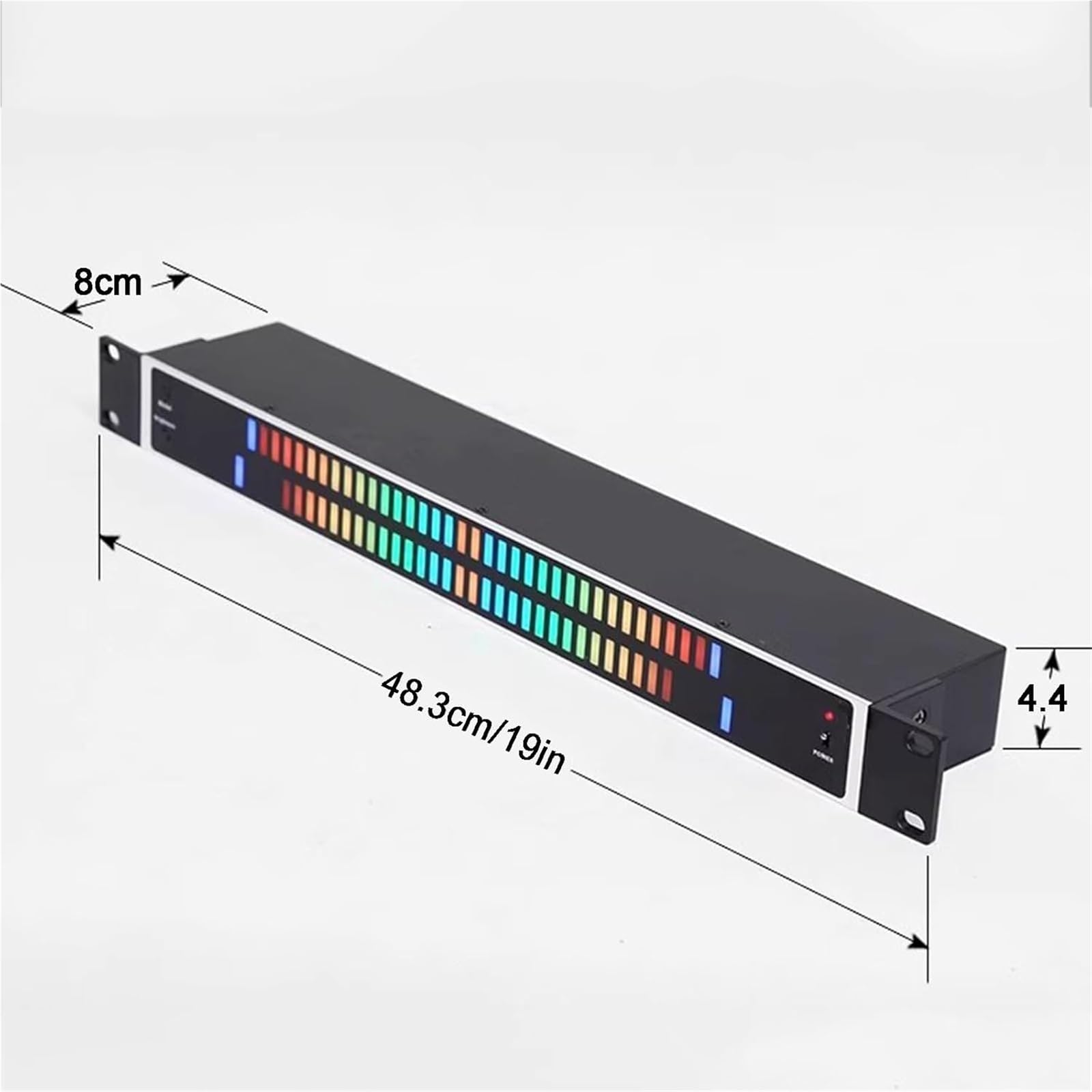 Indicatore musicale a LED, analizzatore audio VU Meter Display con 8 modalità e 5 impostazioni di luminosità regolabili, per studio e uso domestico