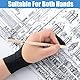 Zeichenhandschuh Tablet, 2er-Pack Drawing Glove, Elastische Tablet Handschuh für Digitale Künstler, für Touchscreens und Zeichnen auf Monitoren (20,5 x 8 cm)
