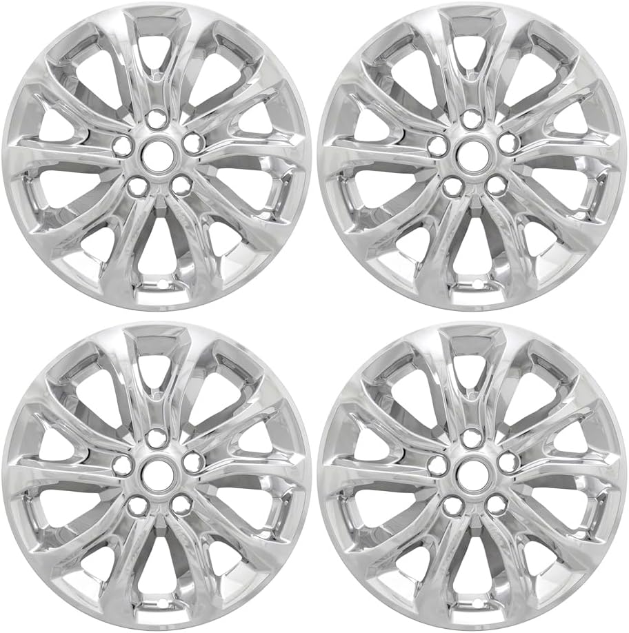 Fuel Rider Set of Four (4) 17 inches Chrome ABS Wheel Skins Impostors Wheel Covers Compatible with 2018-2021 Chevrolet Equinox Wheels- Auto Tire Replacement Cap Cover