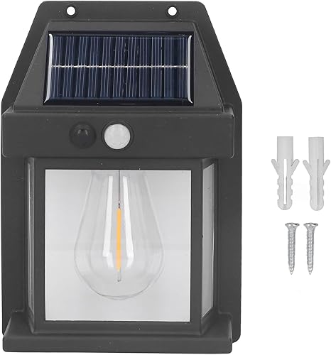 SUNGOOYUE Solar Tungsten Wall Light Outdoor Sensor Interaction Lamp Exterior Lighting Fixtures Wall Mount IP65 for Home Garden Porch