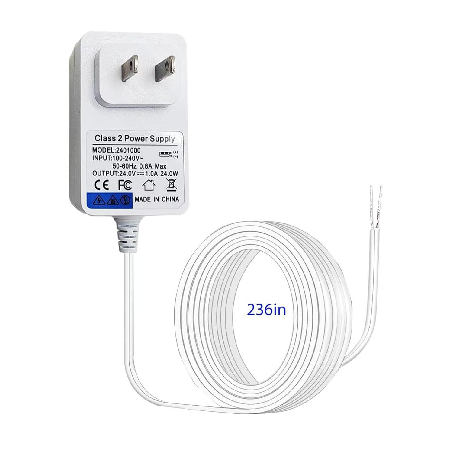 UPMMUD 24V Video Doorbell Power Adapter for Ring, Nest, Eufy, Wyze, Arlo - 19.6ft Cable Transformer, Plug & Play