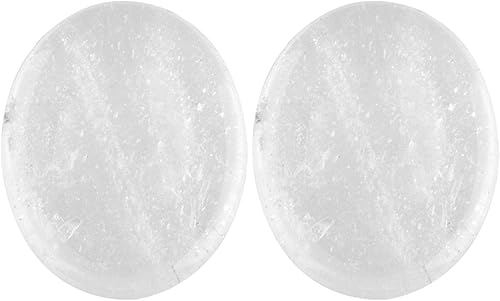 Rockcloud Piedra natural de preocupación, piedras de palma para el pulgar para la ansiedad, cristal curativo, cuarzo de roca transparente