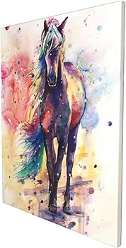 Amazon.co.jp: 絵画 インテリア おしゃれ 水色競走 馬 アート モダン Amazon.co.jp: 絵画 インテリア おしゃれ 水色競走 馬 アート モダン