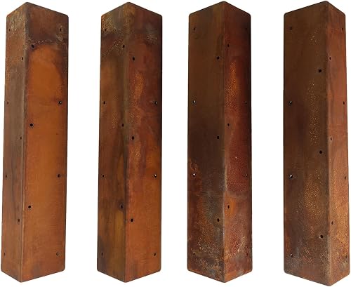 MerxCompro 4-Pack 17 Inch Cor-Ten Steel Raised Garden Bed Corner Brackets, Stackable for 18-35 Inch Beds, Pre-Rusted MerxCompro 4-Pack 17 Inch Cor-Ten Steel Raised Garden Bed Corner Brackets, Stackable for 18-35 Inch Beds, Pre-Rusted