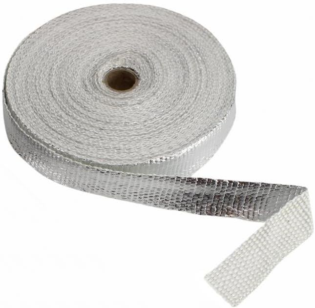 Aluminized Fiberglass Exhaust Pipe Wrap, Header, Parts, Heat, Shield, Tape Automotive, Exhaust, Heat, Sleeving