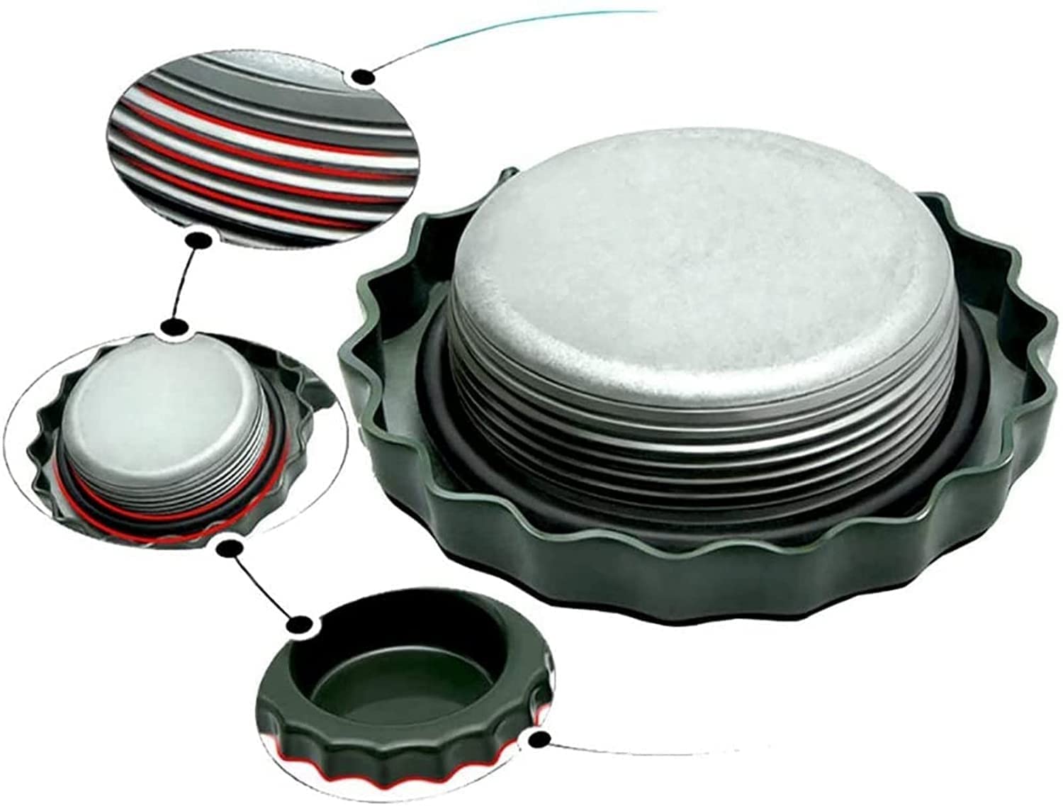 Bidón de gasolina de Metálico Recipientes gasoli Latas de gasolina, latas de gasolina portátiles, almacenamiento de transporte de metal antioxidante a prueba de fugas, contenedor de gasolina diésel, t