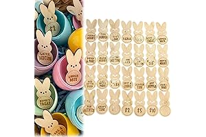 Wooden Easter Egg Tokens Kids Reward Bunny Tokens Funny Easter Prizes & Stuffers for Kids