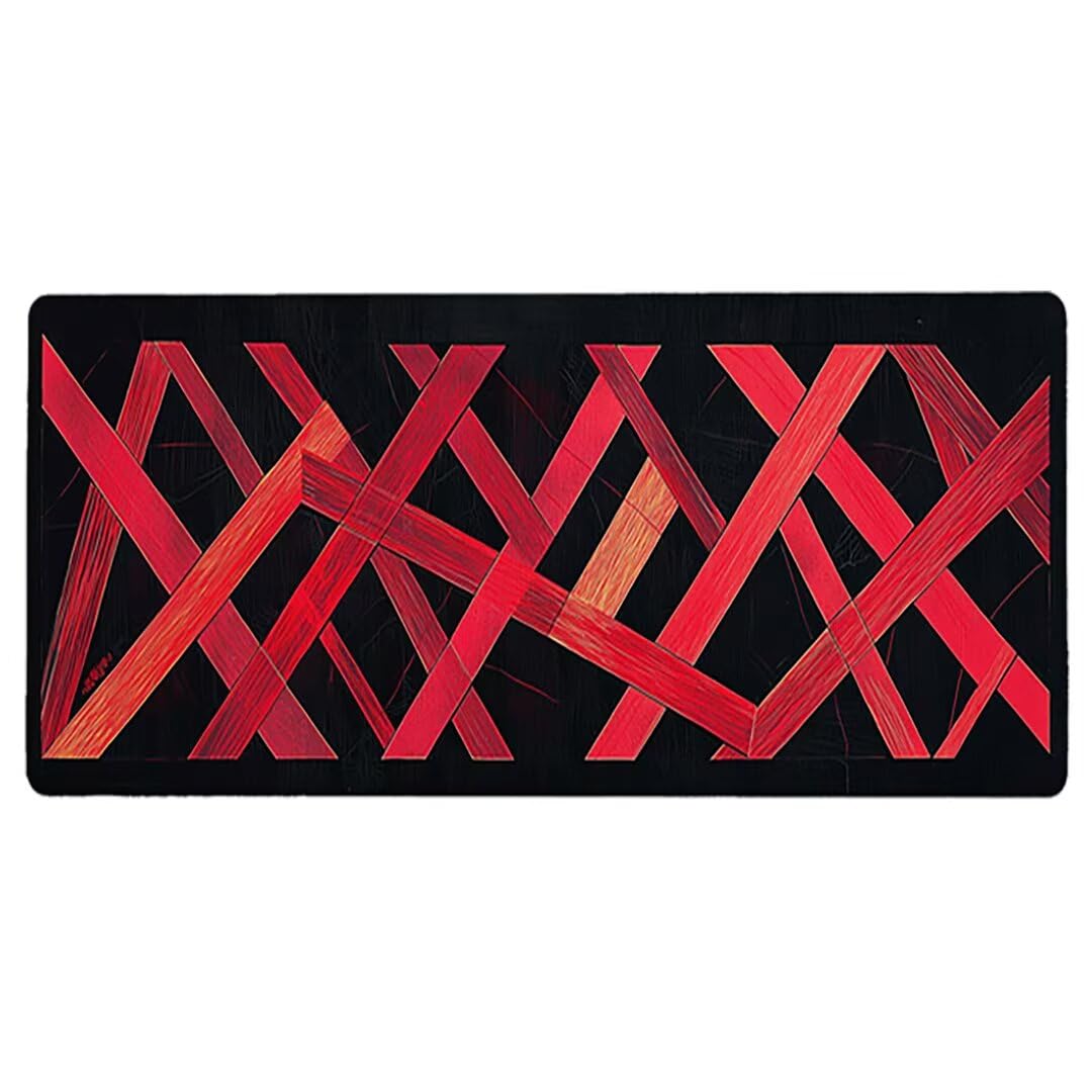 Duża gamingowa podkładka pod mysz, 1600 x 800 x 3 mm, nowoczesna, bardzo duża podkładka pod mysz na biurko z przeszytą krawędzią, antypoślizgowa, wodoodporna podkładka pod mysz, czarna, długa