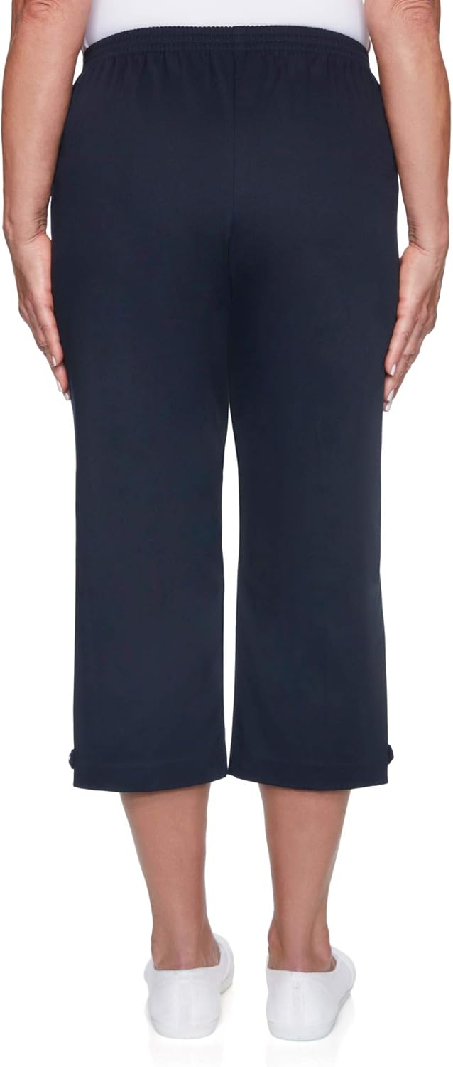 Alfred Dunner Women's Twill Classic Fit Capri