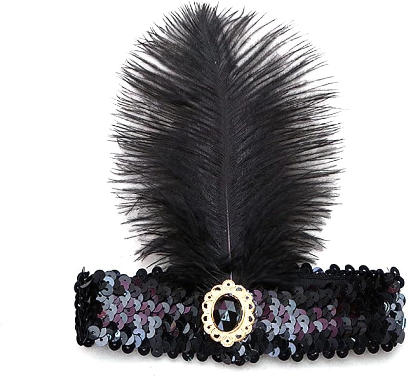 MARRTEUM 8-10 Inch Natural Ostrich Feathers for Party, Wedding, Masquerade and Home Decorations(10 PCS Black and 10PCS White)