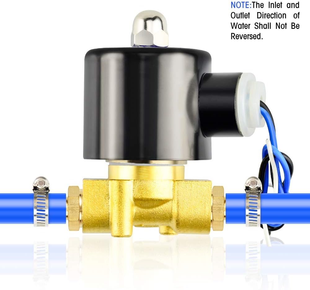 TAILONZ PNEUMATIC 3/8 Inch NPT 12V/24V/110V/220V Brass Electric Solenoid Valve 2W040-10 Normally Closed Water, Air, Diesel