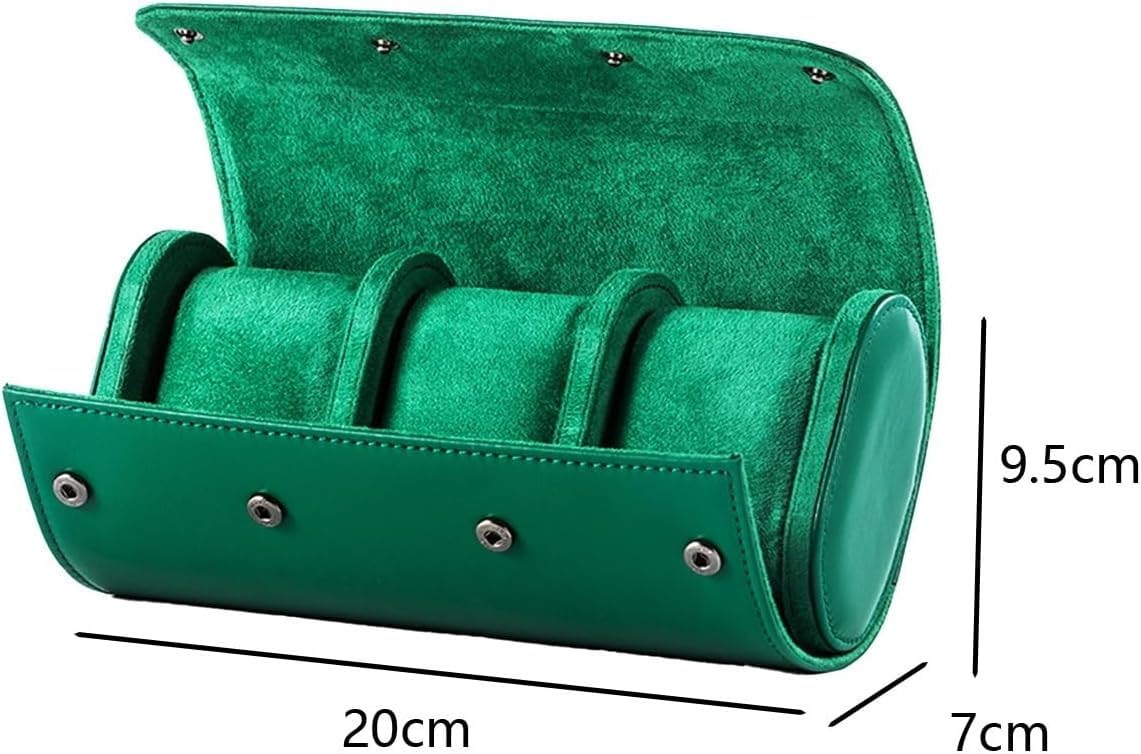 Tragbare Uhrentasche, Aufbewahrungsbox Für Mechanische Uhren, Uhrentasche Aus Leder, Uhrenaufbewahrungsbox, Geeignet Für Die Meisten Uhren Und Smartwatches（One Color-3 Slots）