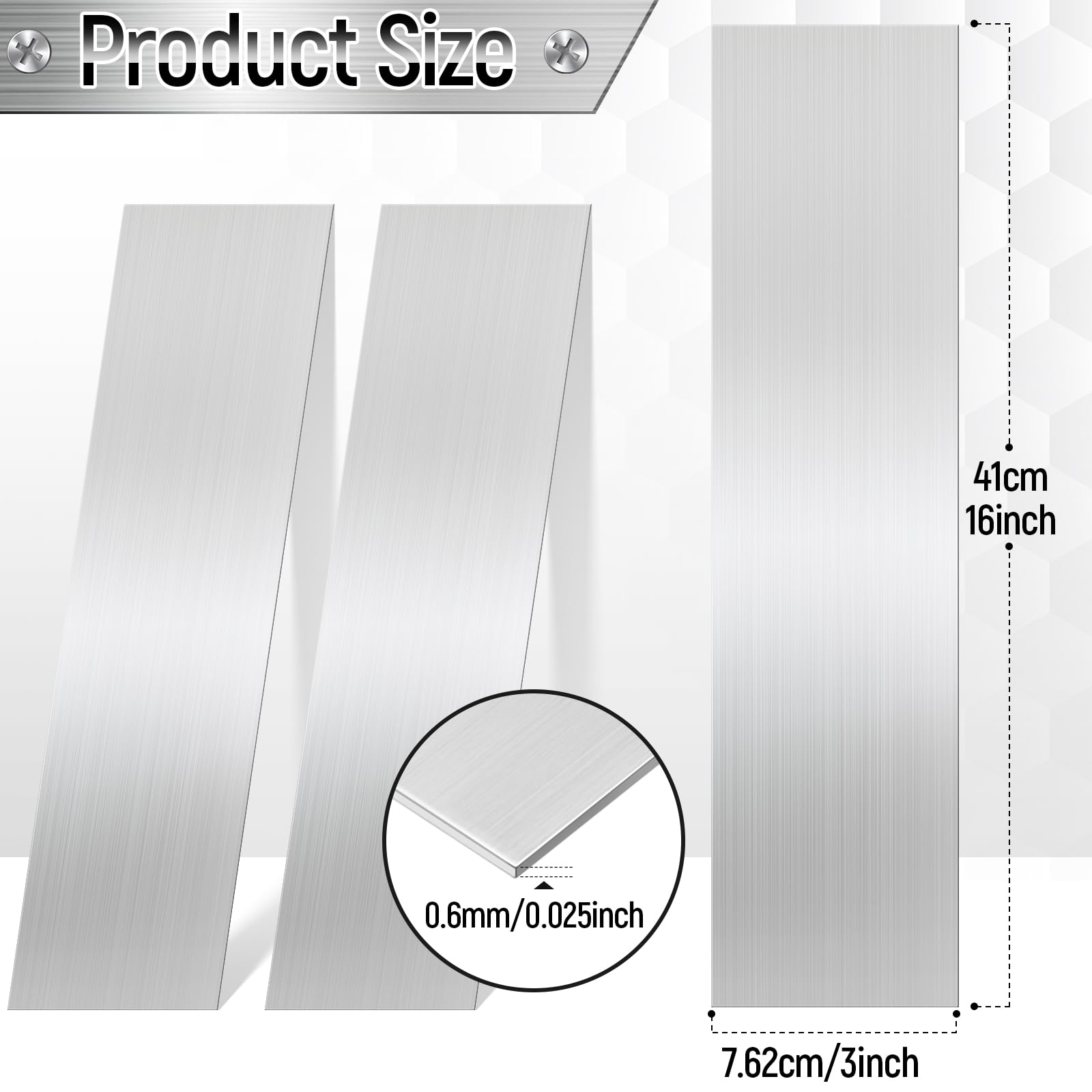 Stainless Steel Shims - 10 Pack, 16" x 3" -2