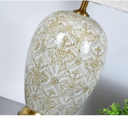 Miniatura 4 de Lamp for Desk Retro Ceramic Table Lamp Villa Living Room Large Side Table Corner Lamp Study Bedroom Bedside Lamp Desk Lamps for Home Office(Push