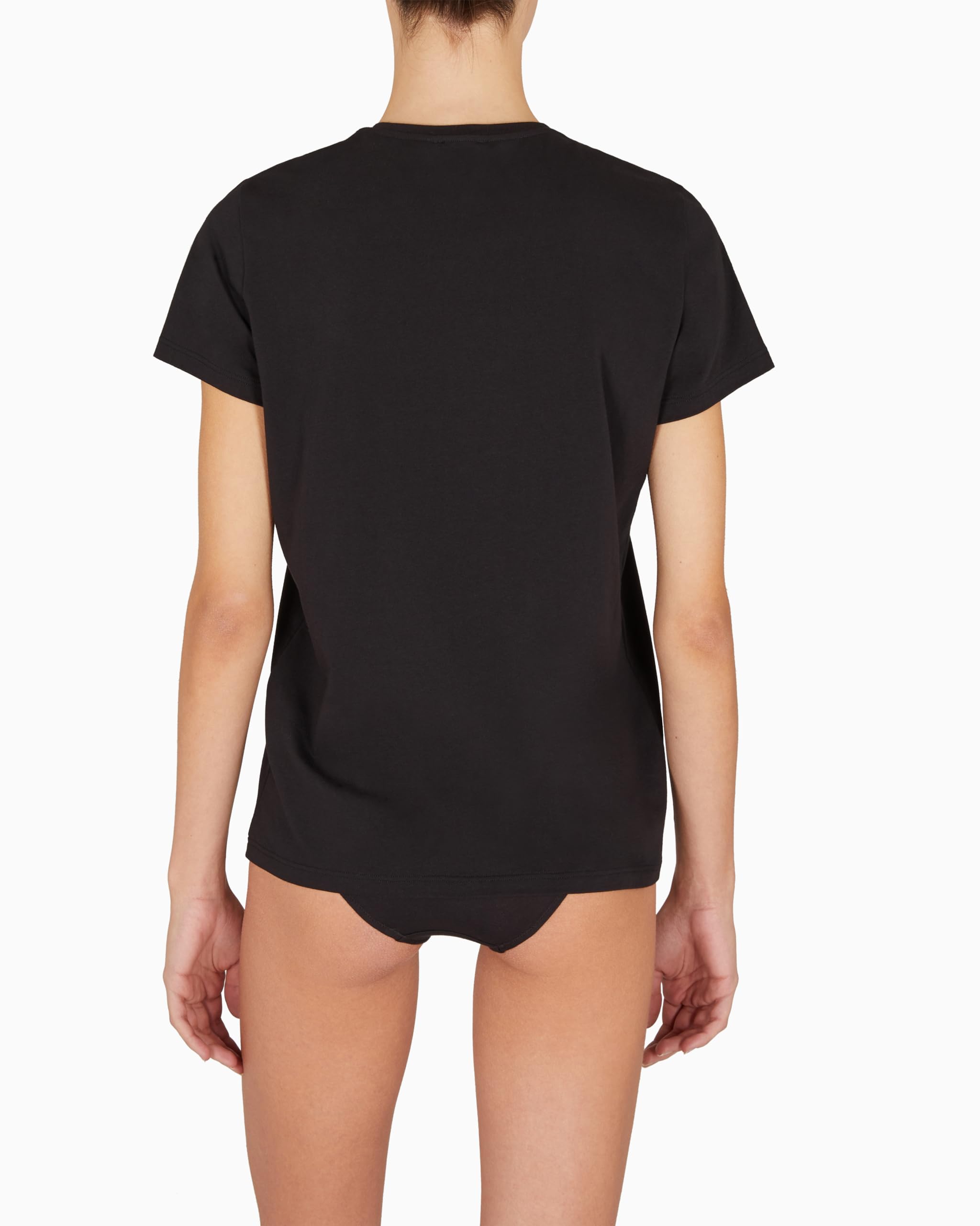 Emporio Armani Essential Cotton T-Shirt Camiseta de Cuello Redondo Mujer