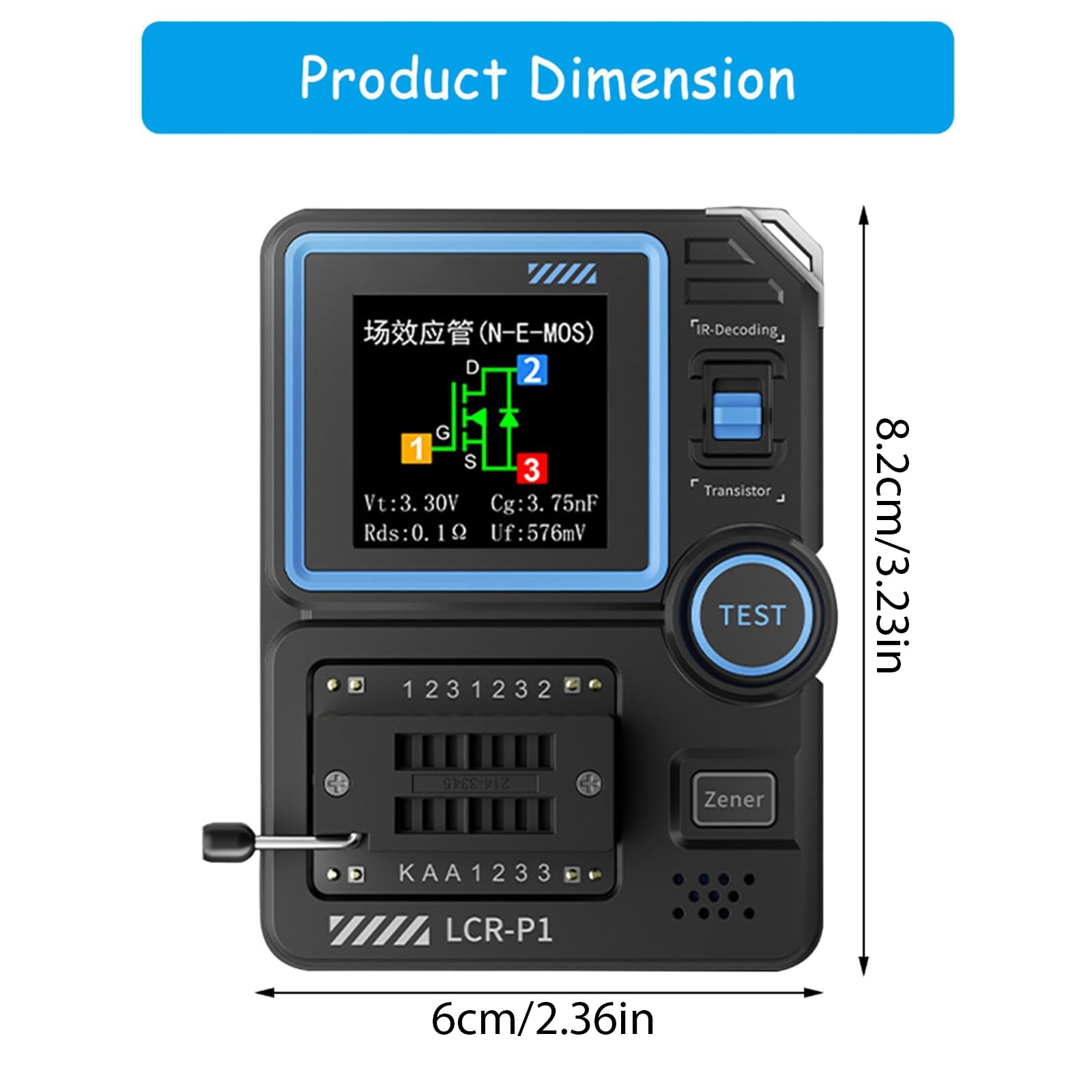Medidor multifunción de componentes electrónicos, detector automático, transistor, multímetro, diodo, probador multifuncional