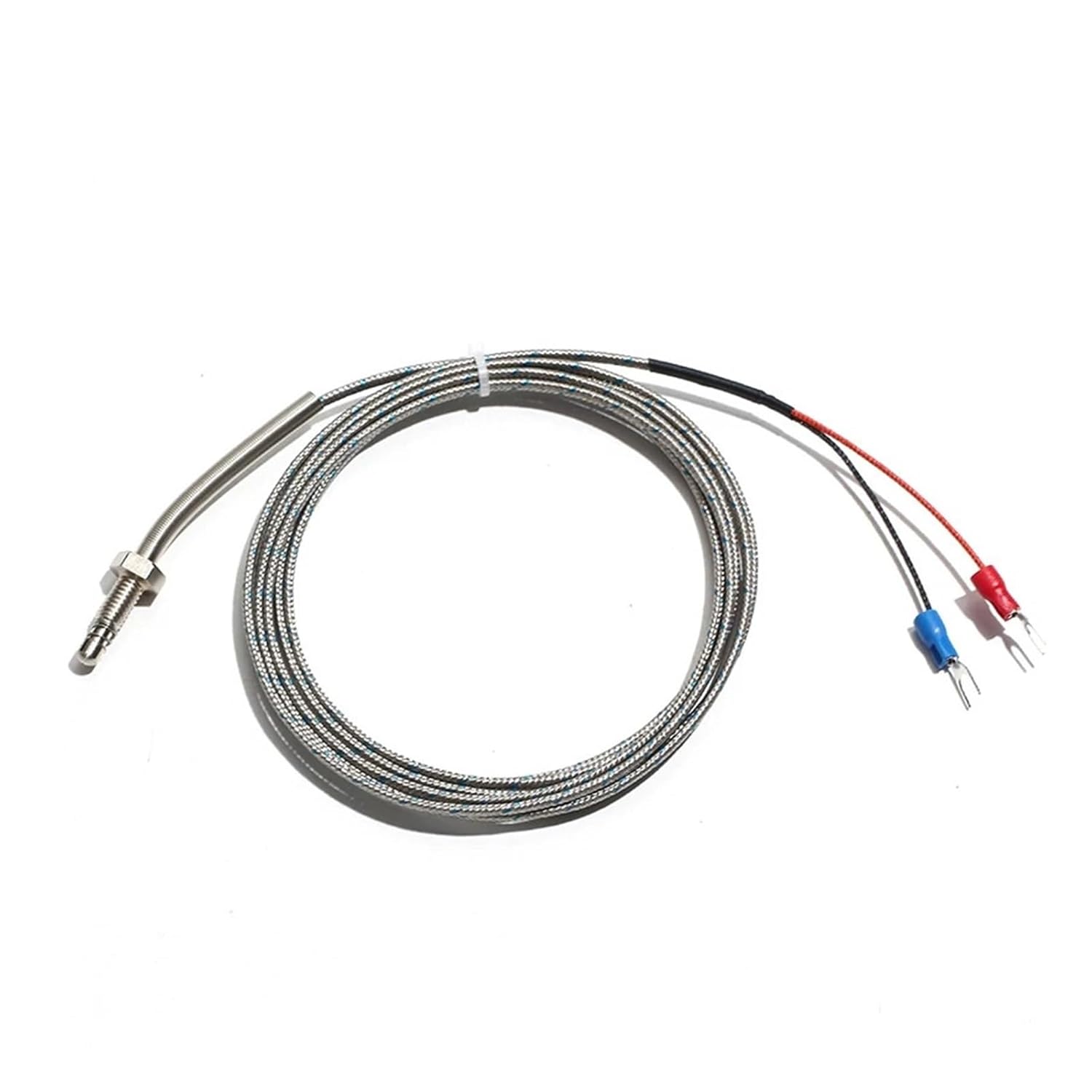 K/E/J Type PT100 Type Thermocouple Thread M6*1 M8*1.25 Copper Screw Probe Temperature Sensors 0.5m/1m/2m/3m/5m