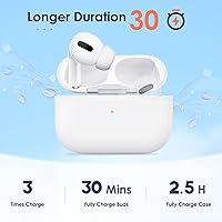 Vista 4 de Funda de carga compatible con AirPods Pro 1ª/2ª, 660 mAh, funda de carga inalámbrica de repuesto para Air Pod Pro 1 y 2 generación con botón