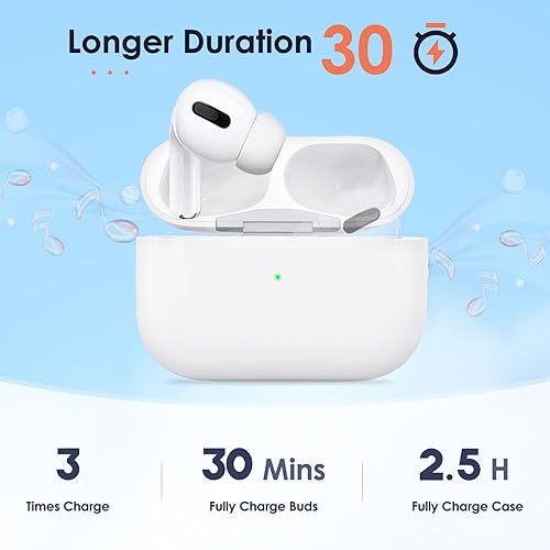 Miniatura 4 de Funda de carga compatible con AirPods Pro 12, 660 mAh, funda de carga inalámbrica de repuesto para Air Pod Pro 1 y 2 generación con botón de
